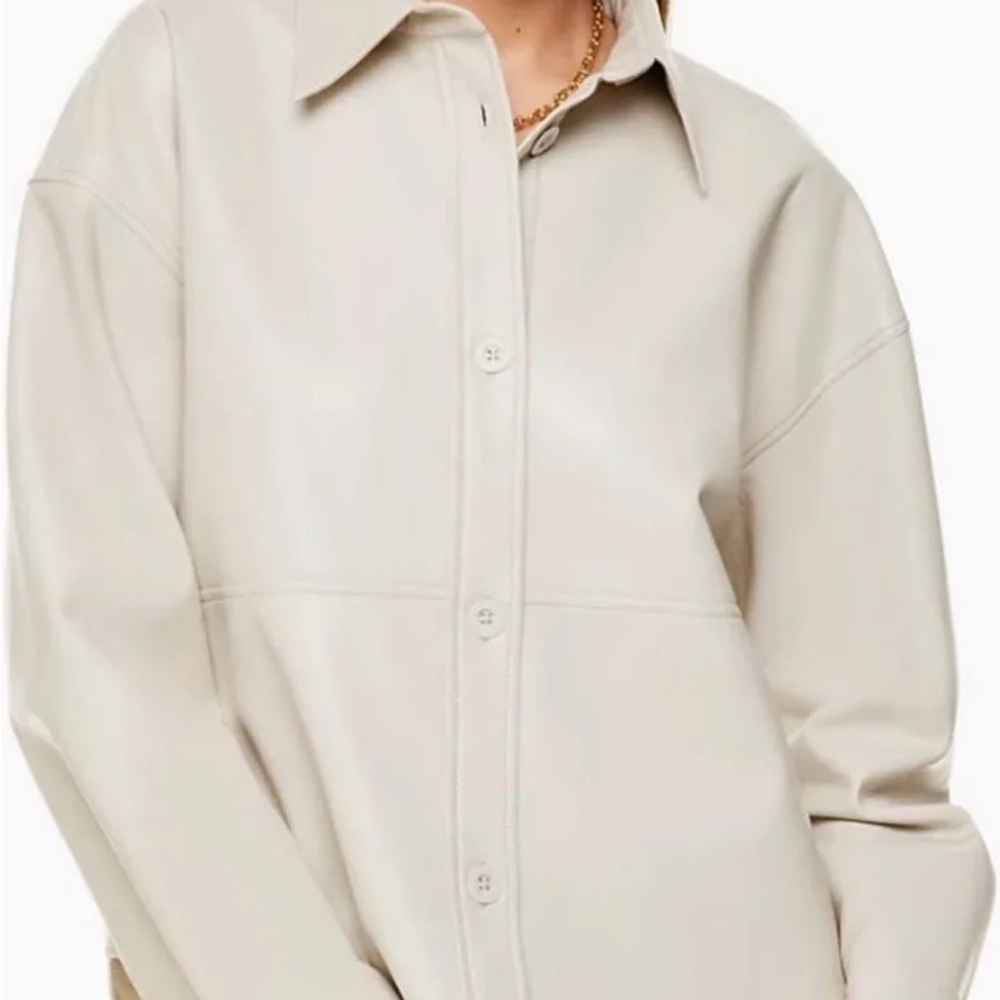 Aritzia Babtaton Pelli Cropped (Vegan) Leather Jacket
